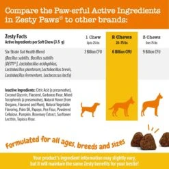 Zesty Paws Probiotic Bites Pumpkin Flavored Soft Chews Gut Flora & Digestive Supplement For Dogs -Zesty Paws 124697 PT4. AC SS1800 V1700681741