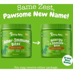 Zesty Paws Hemp Elements Aller-Immune Bites Cheese Flavored Soft Chews Allergy & Immune Supplement For Dogs -Zesty Paws 154822 PT3. AC SS1800 V1698787419