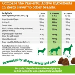 Zesty Paws Hemp Elements Aller-Immune Bites Cheese Flavored Soft Chews Allergy & Immune Supplement For Dogs -Zesty Paws 154822 PT4. AC SS1800 V1698787418