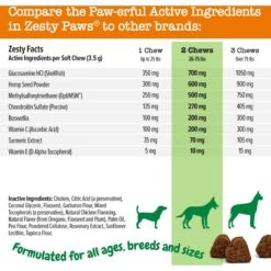 Zesty Paws Hemp Elements Mobility Bites Chicken Flavored Soft Chews Glucosamine Hip & Joint Supplement For Dogs 12 Zesty Paws Hemp Elements Mobility Bites Chicken Flavored Soft Chews Glucosamine Hip & Joint Supplement For Dogs -Zesty Paws 154824 PT3. AC SS1800 V1696960850