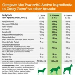 Zesty Paws Hemp Elements 8-in-1 Bites Chicken Flavored Soft Chews Multivitamin For Dogs -Zesty Paws 154826 PT4. AC SS1800 V1703623563