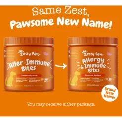 Zesty Paws Allergy & Immune Bites Salmon Flavored Soft Chews Allergies, Immune, & Gut Support Supplement For Dogs -Zesty Paws 193014 PT2. AC SS1800 V1700859376