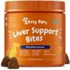 Zesty Paws Liver Support Bites Chicken Flavored Soft Chews Milk Thistle Supplement For Dogs