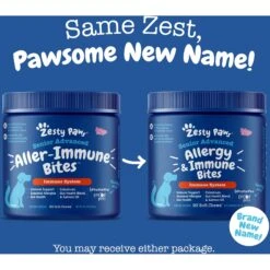 Zesty Paws Advanced Allergy & Immune Bites Salmon Flavored Soft Chews Allergies, Immune, & Skin Support Supplement For Senior Dogs -Zesty Paws 224444 PT2. AC SS1800 V1699634594