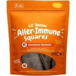 Zesty Paws Lil' Zesties Aller-Immune Squares Turkey Flavored Soft Chews Allergy & Immune Supplement For Dogs