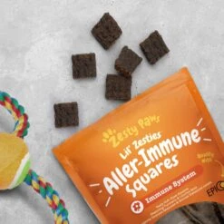 Zesty Paws Lil' Zesties Aller-Immune Squares Turkey Flavored Soft Chews Allergy & Immune Supplement For Dogs -Zesty Paws 249397 PT5. AC SS1800 V1696960797