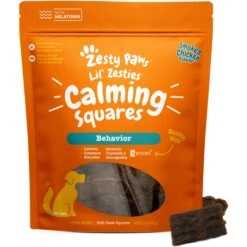 Zesty Paws Lil' Zesties Calming Squares Chicken Flavored Soft Chews Supplement For Dogs