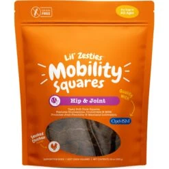 Zesty Paws Lil' Zesties Mobility Squares Chicken Flavored Soft Chews Glucosamine Hip & Joint Supplement For Dogs
