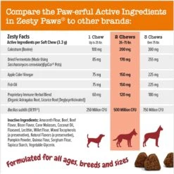 Zesty Paws Ancient Elements Aller-Immune Bites Bison Flavored Soft Chews Allergy & Immune Supplement For Dogs -Zesty Paws 249429 PT4. AC SS1800 V1696960911