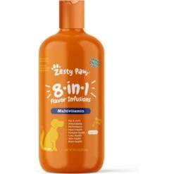 Zesty Paws 8-in-1 Flavor Infusions Fish Oil Chicken Flavored Liquid Topper Multivitamin For Dogs