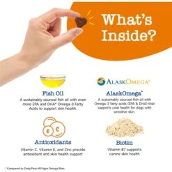 Zesty Paws Advanced Omega Bites Chicken Flavor Soft Chews Skin & Coat Supplement For Senior Dogs -Zesty Paws 332501 PT2. AC SS1800 V1698787443