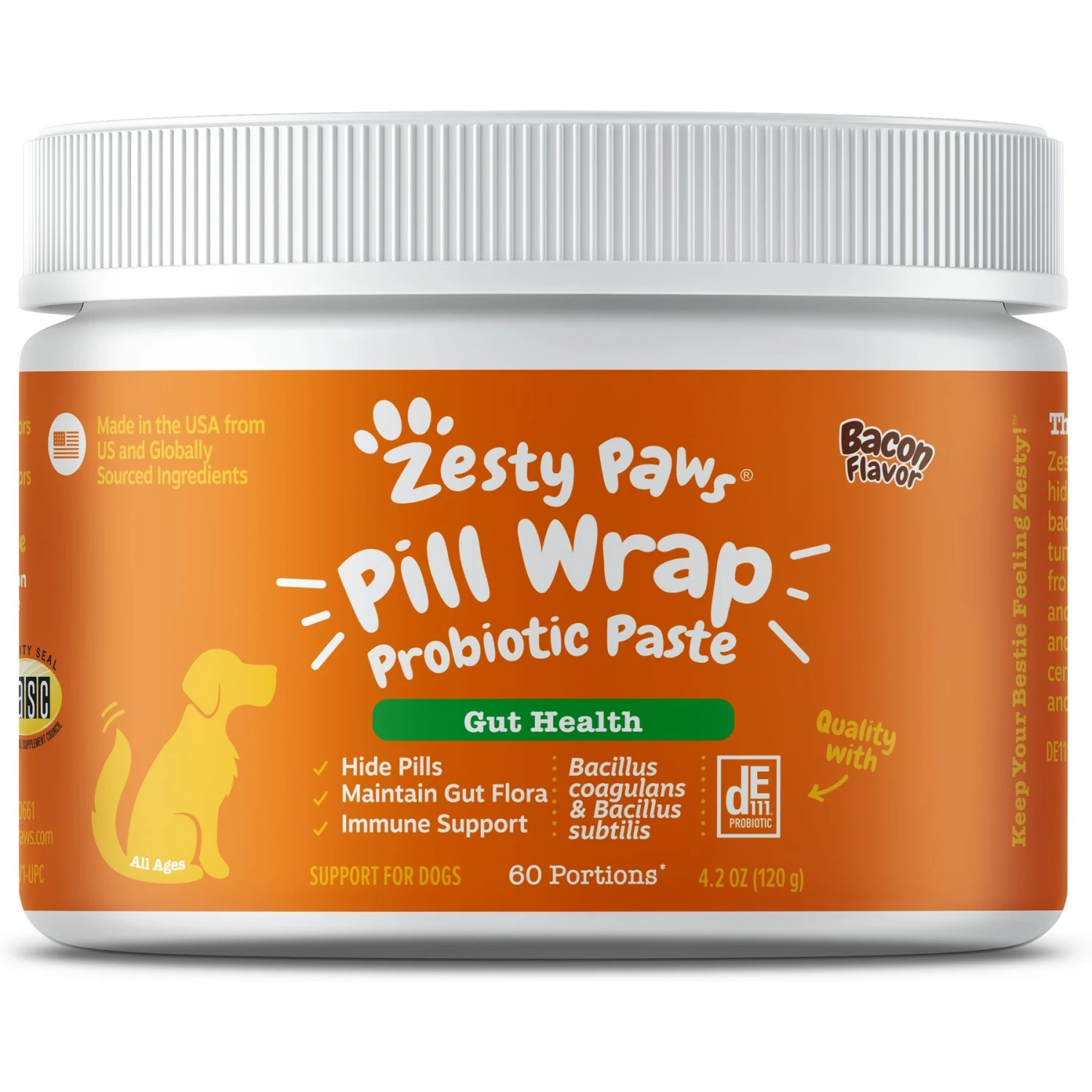 Zesty Paws Pill Wrap Probiotic Paste Bacon Flavored Digestive Supplement For Dogs 1 Zesty Paws Pill Wrap Probiotic Paste Bacon Flavored Digestive Supplement For Dogs