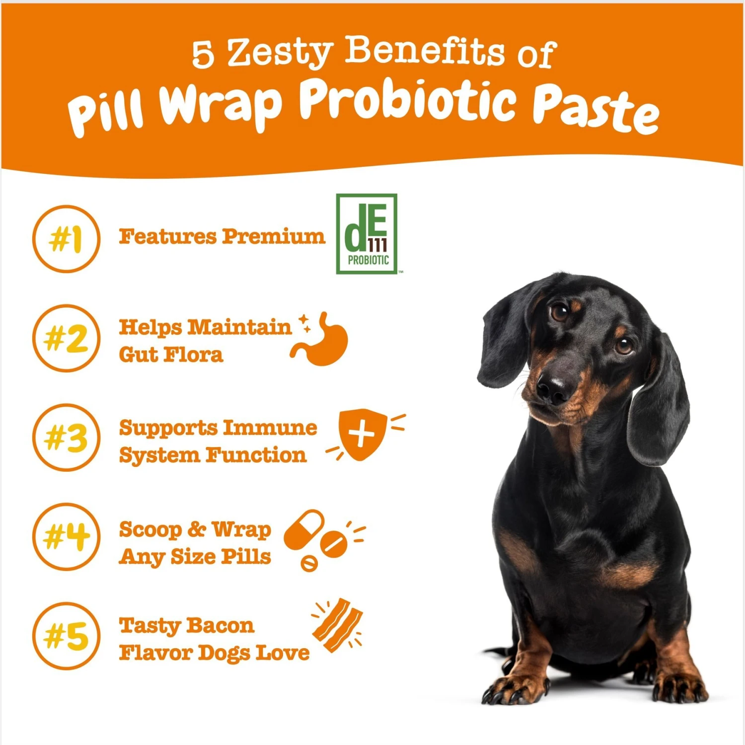 Zesty Paws Pill Wrap Probiotic Paste Bacon Flavored Digestive Supplement For Dogs 2 Zesty Paws Pill Wrap Probiotic Paste Bacon Flavored Digestive Supplement For Dogs - Image 2