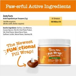 Zesty Paws Pill Wrap Probiotic Paste Bacon Flavored Digestive Supplement For Dogs 14 Zesty Paws Pill Wrap Probiotic Paste Bacon Flavored Digestive Supplement For Dogs -Zesty Paws 337049 PT5. AC SS1800 V1696960851