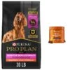 Zesty Paws 8-in-1 Bites Peanut Butter Flavored Soft Chews Multivitamin For Dogs & Purina Pro Plan Adult Sensitive Skin & Stomach Salmon & Rice Formula Dry Dog Food