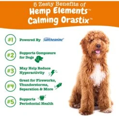 Zesty Paws Hemp Elements Calming OraStix Peppermint Flavored Dental Chews Composure Supplement For Dogs & Zesty Paws Hemp Elements Mobility OraStix Peppermint Flavored Dog Dental Chews -Zesty Paws 365484 PT8. AC SS1800 V1669154875