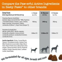 Zesty Paws Vet Strength Pre, Post, & Probiotic Soft Chews Gut Flora & Digestive Supplement For Dogs -Zesty Paws 373282 PT4. AC SS1800 V1699634593