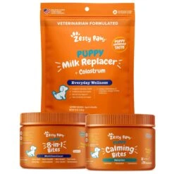 Zesty Paws Puppy 8-in-1 Chicken Flavor Soft Chews Multivitamin Supplement For Dogs + 2 Items