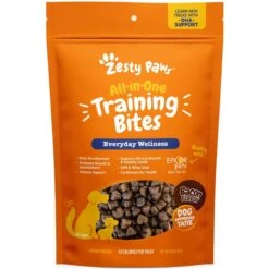 Zesty Paws Puppy Calming Bites Behavior Turkey Flavor Soft Chews Supplement For Dogs & Zesty Paws All-in-One Bacon Flavored Soft & Chewy Training Bites Multivitamin Dog Treats -Zesty Paws 662774 PT5. AC SS1800 V1668735731