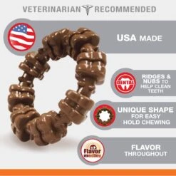 Zesty Paws Hemp Calming Bites Peanut Butter Flavored Soft Chews Composure & Relaxation Supplement For Dogs & Nylabone Power Chew Textured Dog Chew Ring Toy Flavor Medley -Zesty Paws 662814 PT6. AC SS1800 V1699554831