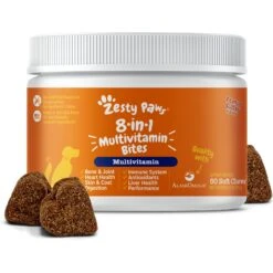 Zesty Paws 8-in-1 Bites Peanut Butter Flavored Soft Chews Multivitamin For Dogs