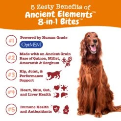Ancient Elements™ 8-in-1 Multifunctional Bites™ For Dogs - For Joint, Digestive, Immune, Skin, Kidney Support & More, Functional Dog Supplement -Zesty Paws API2.0AE8 in 1 05