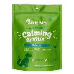 Zesty Paws Hemp Elements Behavior Calming OraStix For Dogs - Peppermint Flavor -Zesty Paws GUEST 17b0cf17 83f5 4215 8613 d385cb5935cf