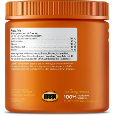 Zesty Paws Cranberry Supplement Bites - Chicken - 90ct 1 Zesty Paws Cranberry Supplement Bites - Chicken - 90ct